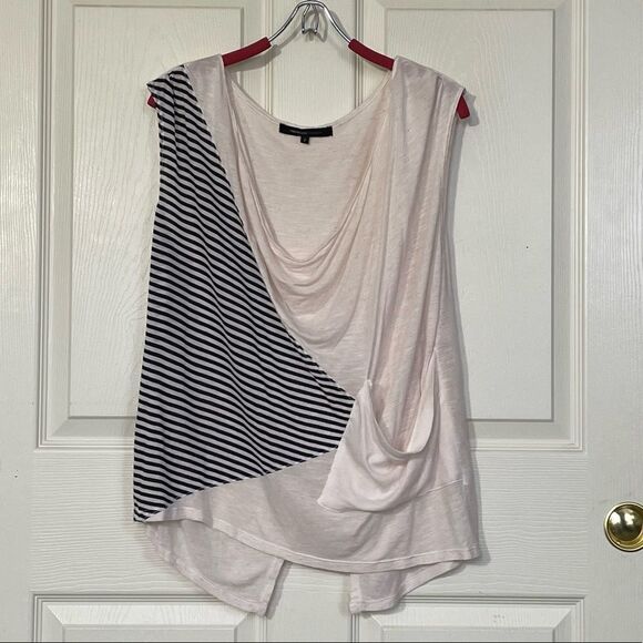 Rebecca Beeson Asymmetrical Sleeveless Scoop Neck Tee, size 2 - Picture 6 of 16